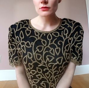 Vintage Beaded Blouse